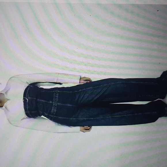 Zara strapless denim jumpsuit - Picture 3 of 9